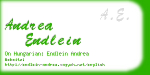 andrea endlein business card